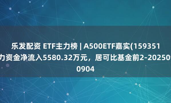乐发配资 ETF主力榜 | A500ETF嘉实(159351)主力资金净流入5580.32万元，居可比基金前2-20250904